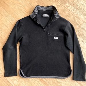 Dolce and Gabbana Half Zip Sweater sz. L runs small. Very nice. Black & Grey